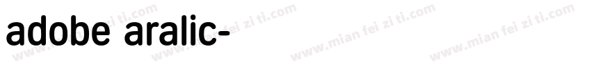adobe aralic字体转换